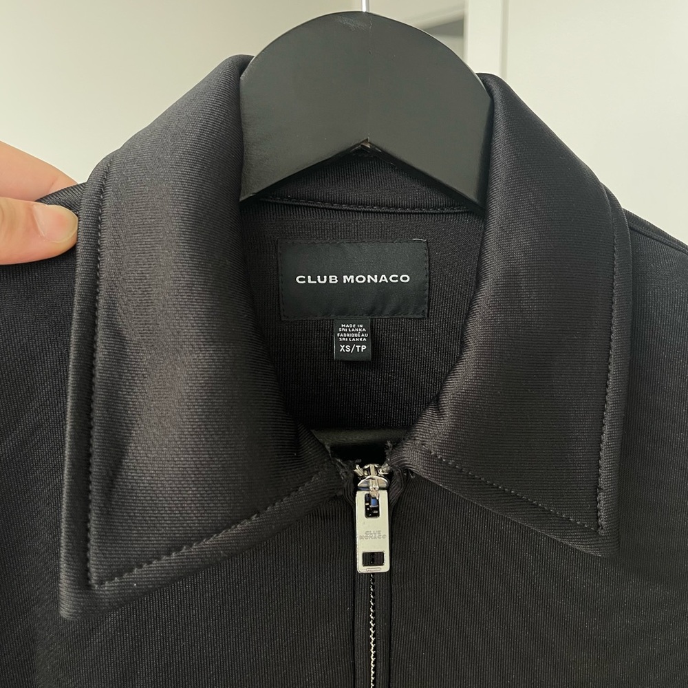 CLUB MONACO Men's Black Bomber Jacket
